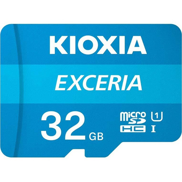کارت حافظه MicroSDHC کیوکسیا مدل EXCERIA کلاس 10 استاندارد UHS-I U1 سرعت 100 مگابایت بر ثانیه ظرفیت 32 گیگابایت به همراه آداپتور SD