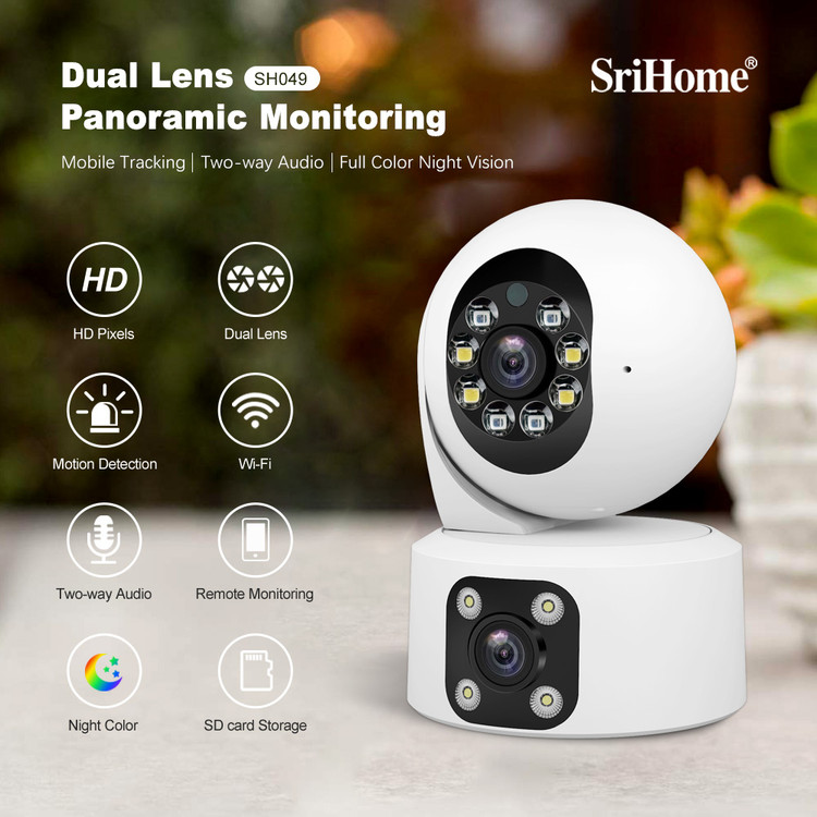 دوربین مداربسته سری هوم (SriHome) مدل SH049 کیفیت Full HD با دید در شب رنگی . دوسال گارانتی اصلی